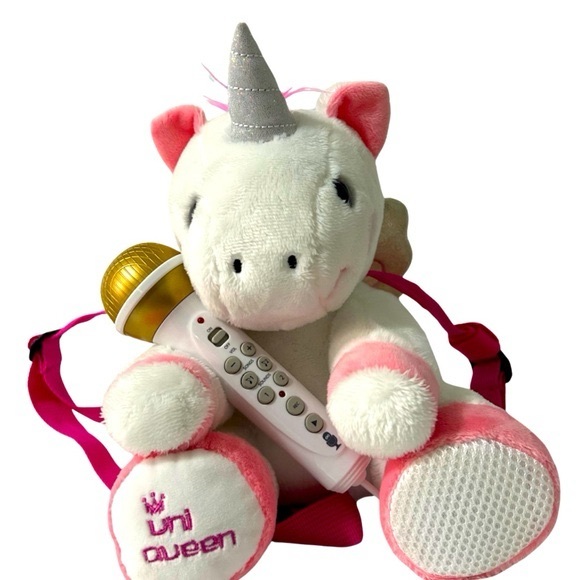 Singing Machine Kids Sing Along Plush Uniqueen Backpack with Microphoneone - Picture 2 of 6